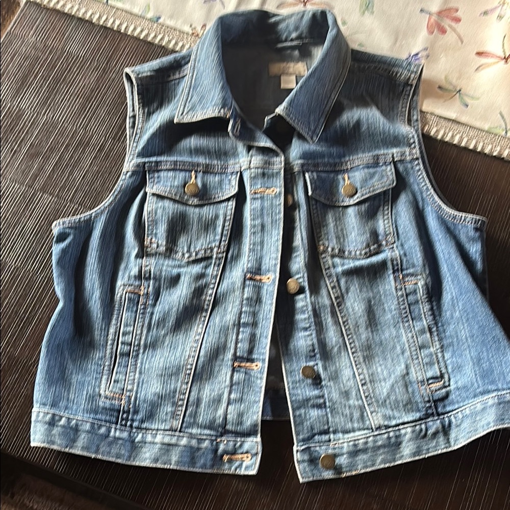 LOFT Denim Vest - Blue